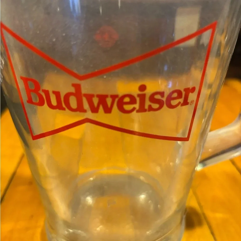Budweiser Red Logo Glass Pitcher